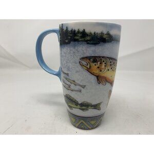 Cypress Home Fishing Tall Ceramic Mug 16 oz. 6" Tall